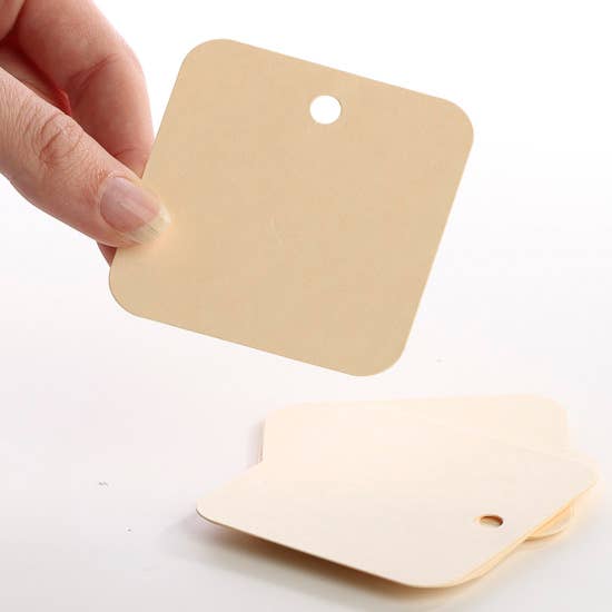 2-1/2" Blank Square Paper Tags 15pk