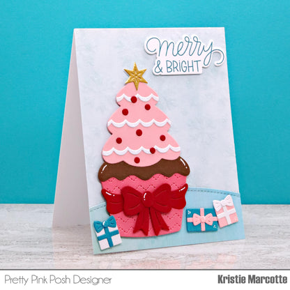 Pretty Pink Posh Big Christmas Cupcake Craft Die