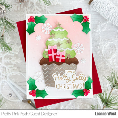 Pretty Pink Posh Big Christmas Cupcake Craft Die