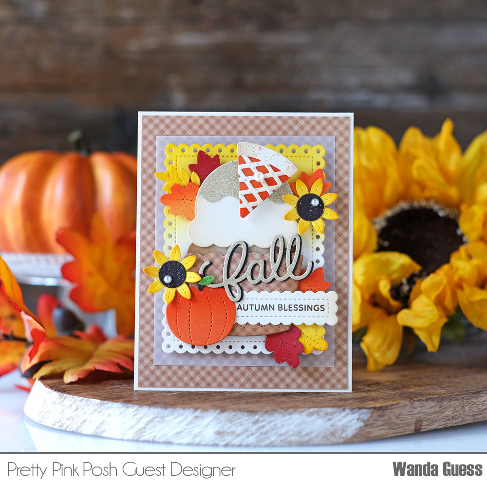 Pretty Pink Posh Big Fall Cupcake Die Set