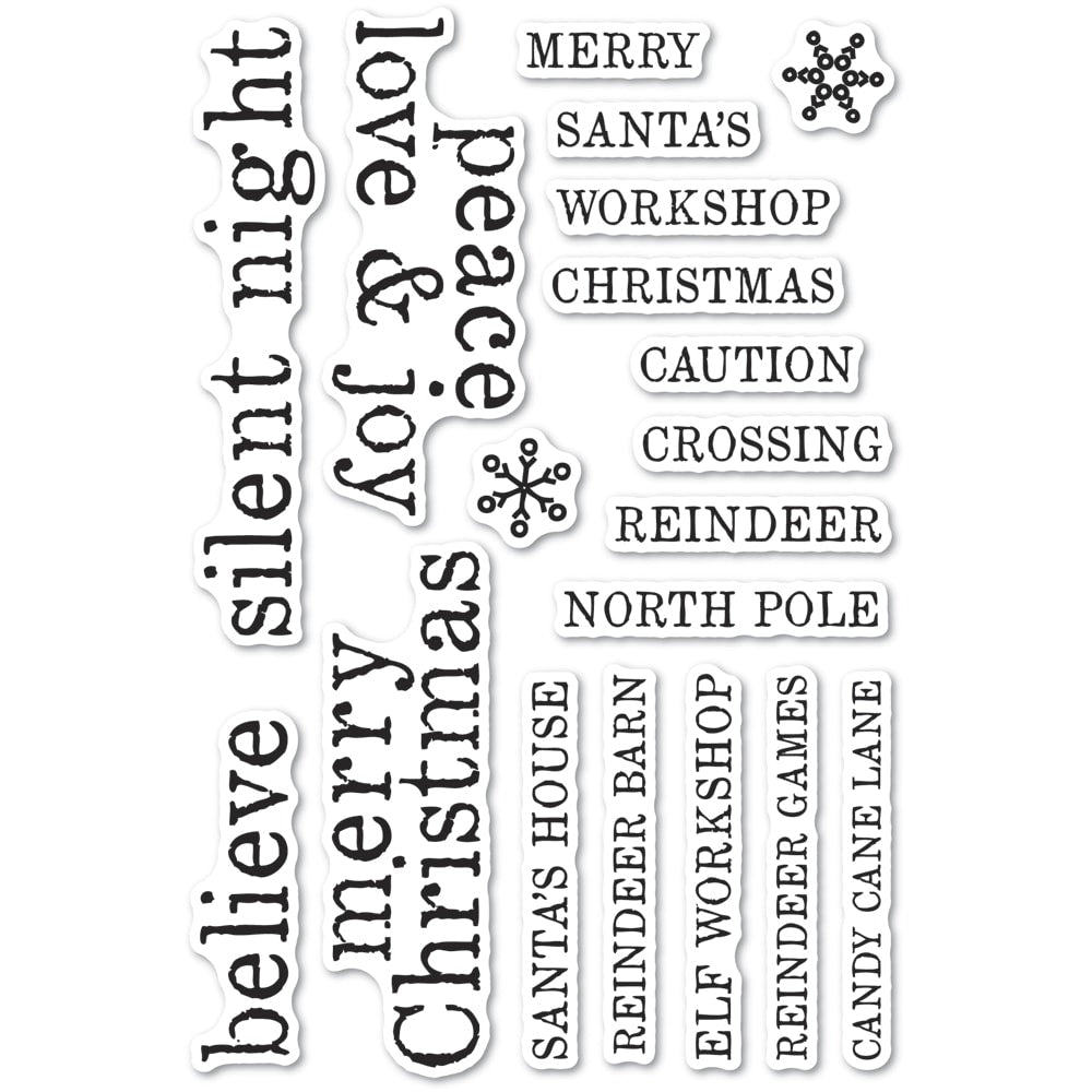 Sale - Memory Box CL5263 Christmas Tiles clear stamp set