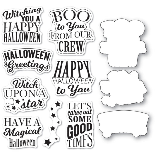 Memory Box CL5284D Magical Halloween Clear Stamp Set and Dies