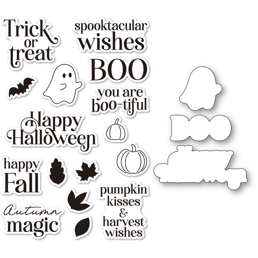 Memory Box CL5293D	Pumpkin Kisses Clear Stamp and Die Set