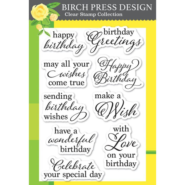 Birch Press CL8166 Elegant Birthday Sentiments