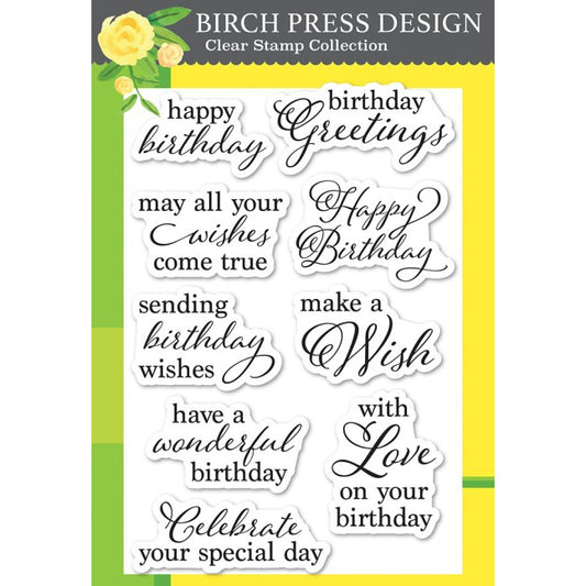 Birch Press CL8166 Elegant Birthday Sentiments
