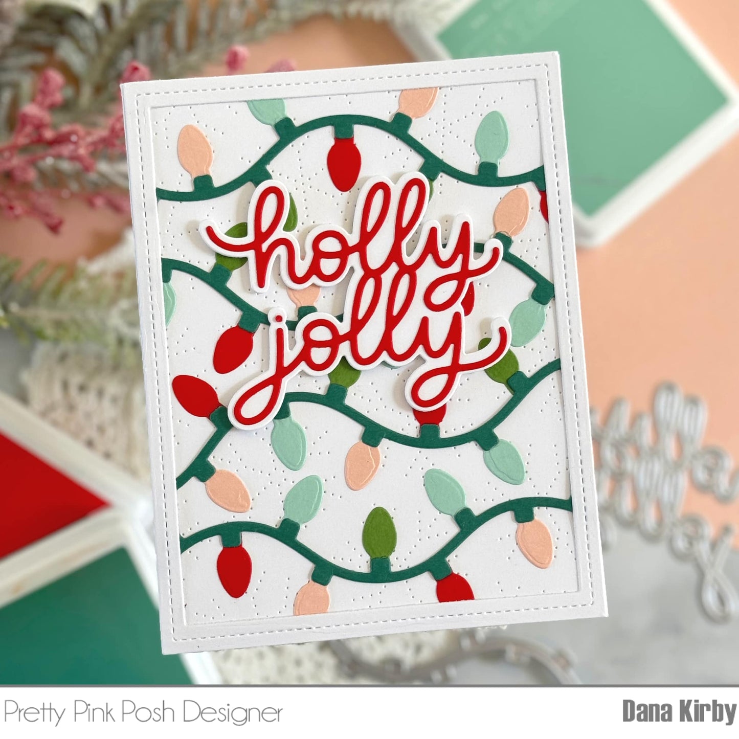 Pretty Pink Posh Holly Jolly Shadow Craft Die