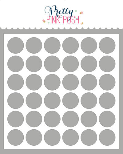 Pretty Pink Posh Circle Grid Stencil