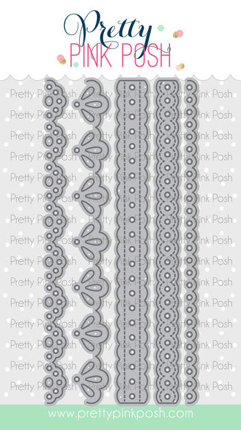 Pretty Pink Posh Doily Borders die set