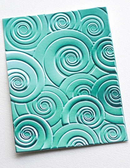 Memory Box EF1033 Spiral Delight 3D Embossing Folder