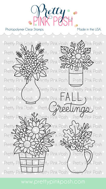 Pretty Pink Posh Fall Bouquets stamp set