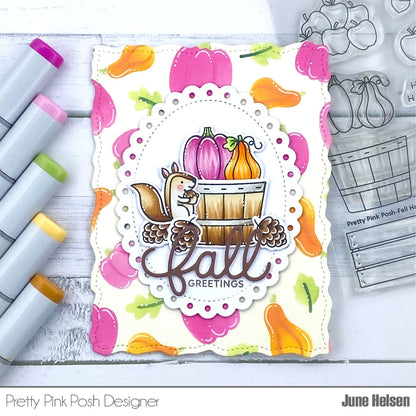 Pretty Pink Posh Layered Autumn Harvest Stencil (3 layer)