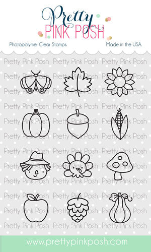 Pretty Pink Posh Fall Icons stamp set