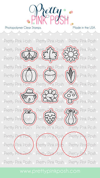 Pretty Pink Posh Fall Icons coordinating dies