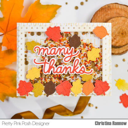 Pretty Pink Posh Fall Leaves Border Die Set