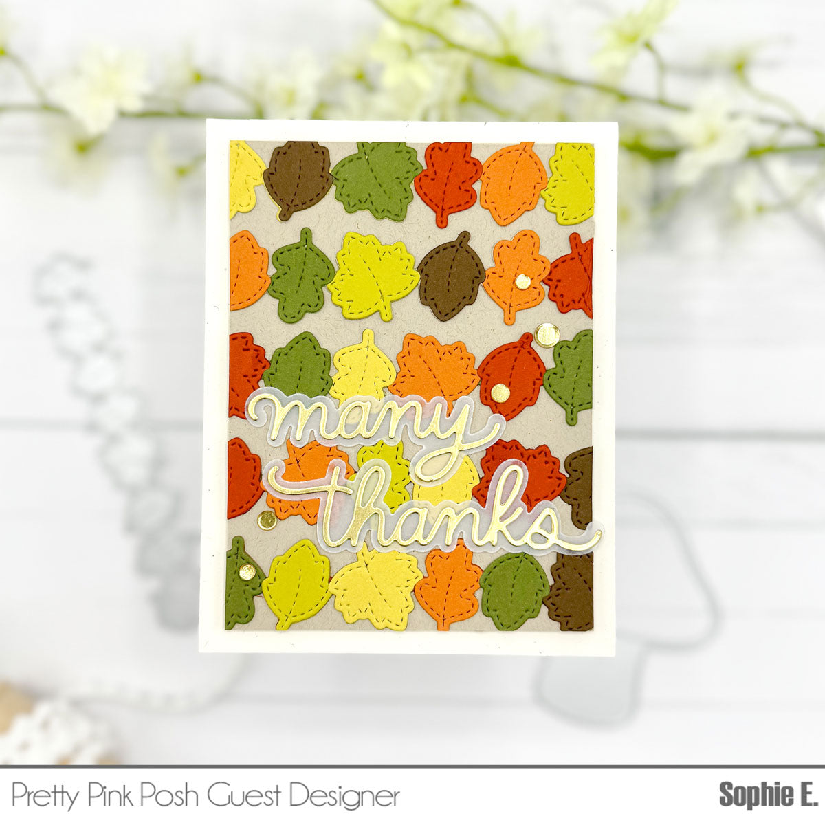 Pretty Pink Posh Fall Leaves Border Die Set