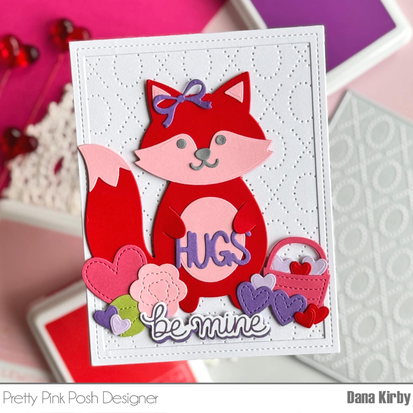 Pretty Pink Posh Fox Holder die set