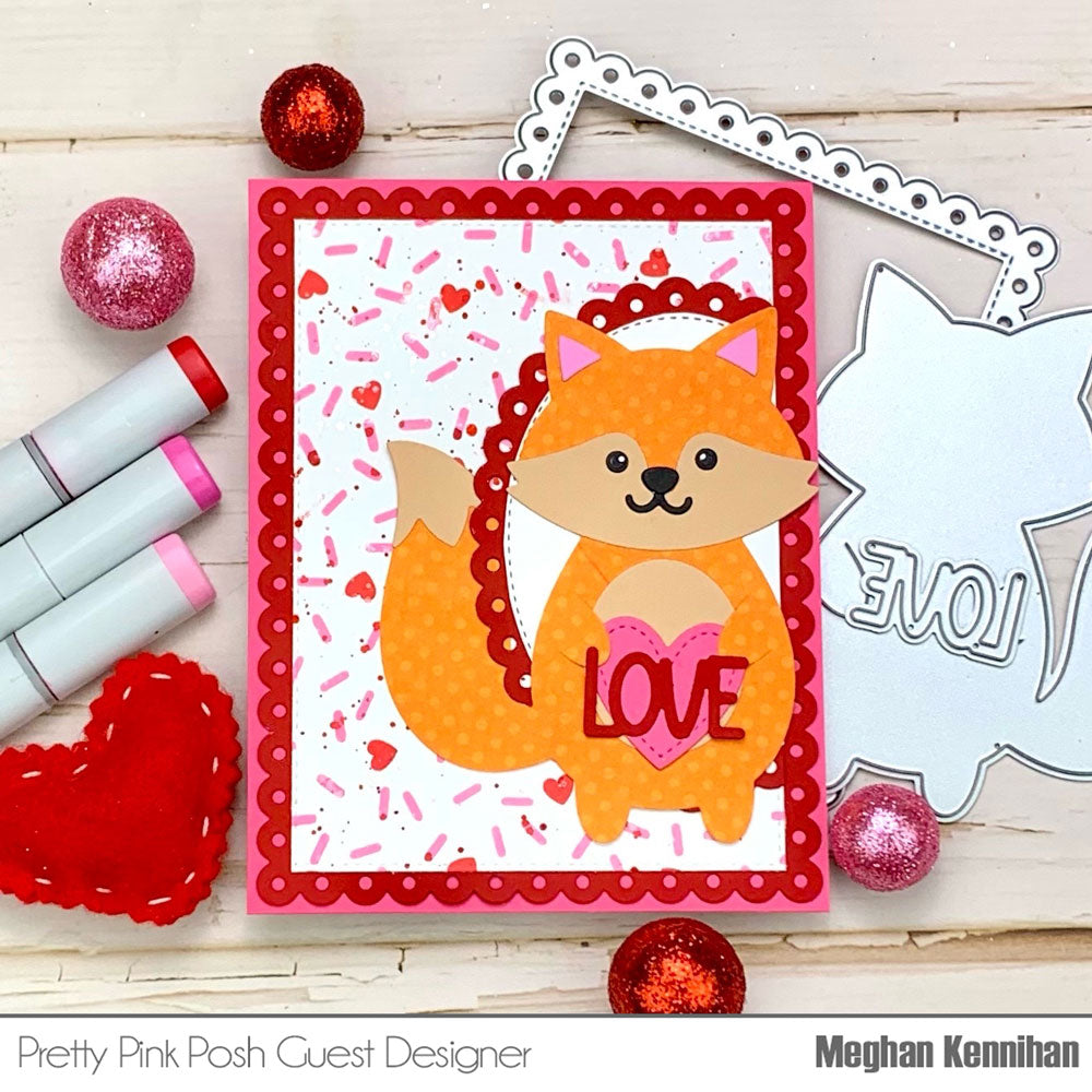 Pretty Pink Posh Fox Holder die set