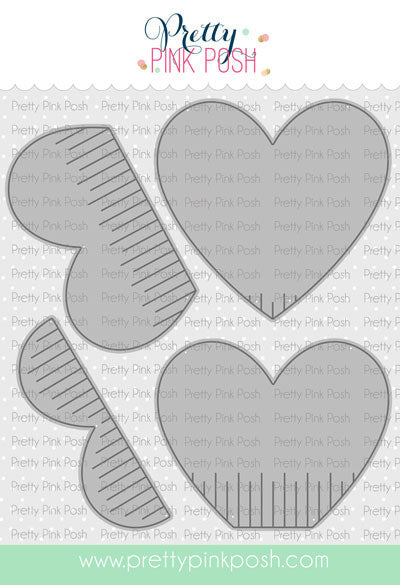 Pretty Pink Posh Fringe Heart die set