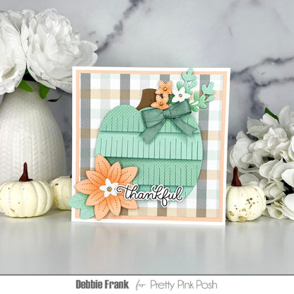 Pretty Pink Posh Fringe Pumpkin Die
