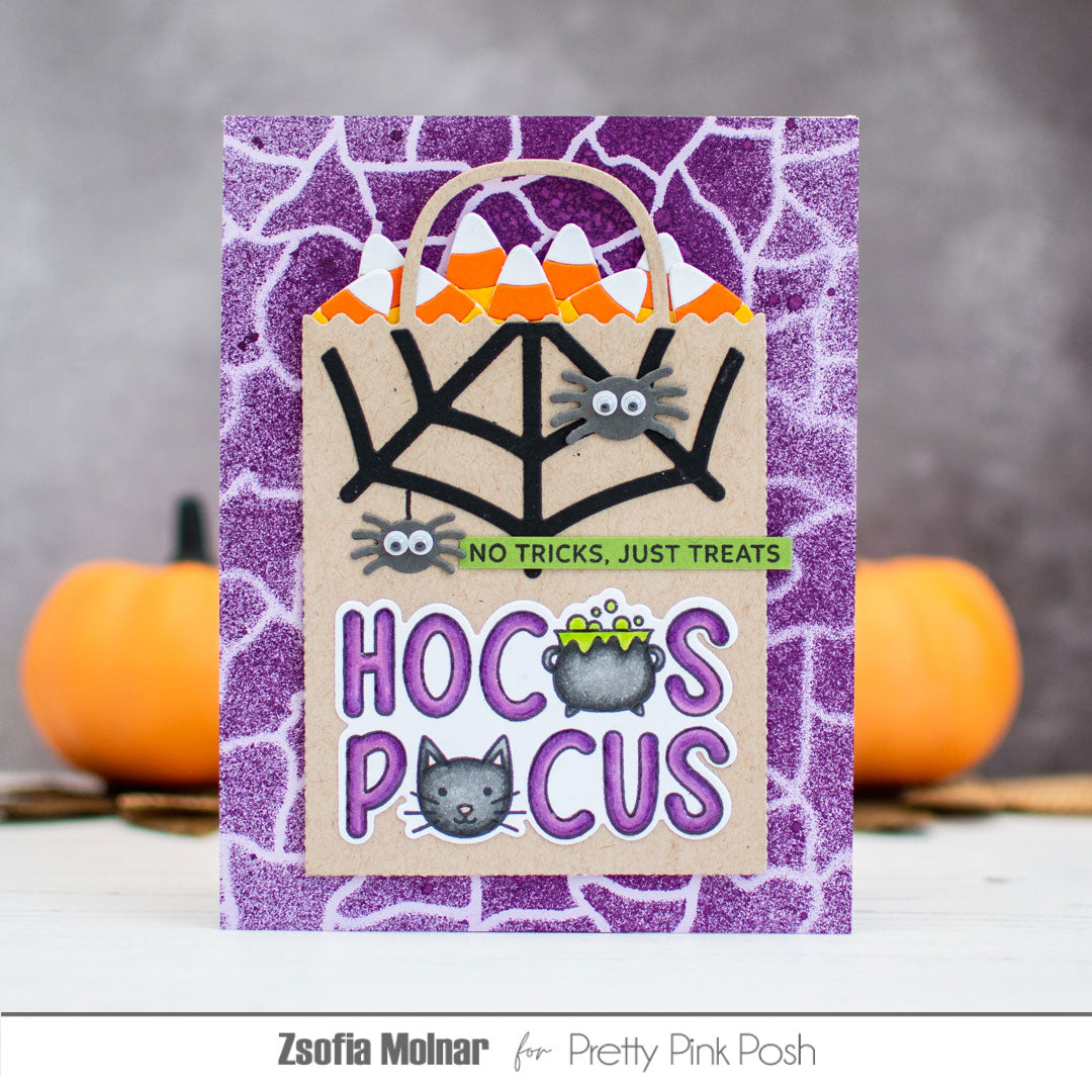Pretty Pink Posh Halloween Word Scenes stamp set