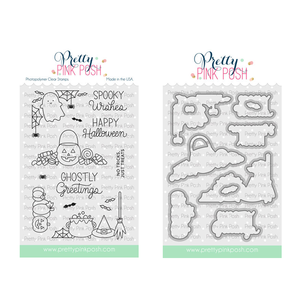 Pretty Pink Posh Halloween Corners stamp set and die bundle