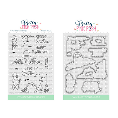 Pretty Pink Posh Halloween Corners stamp set and die bundle