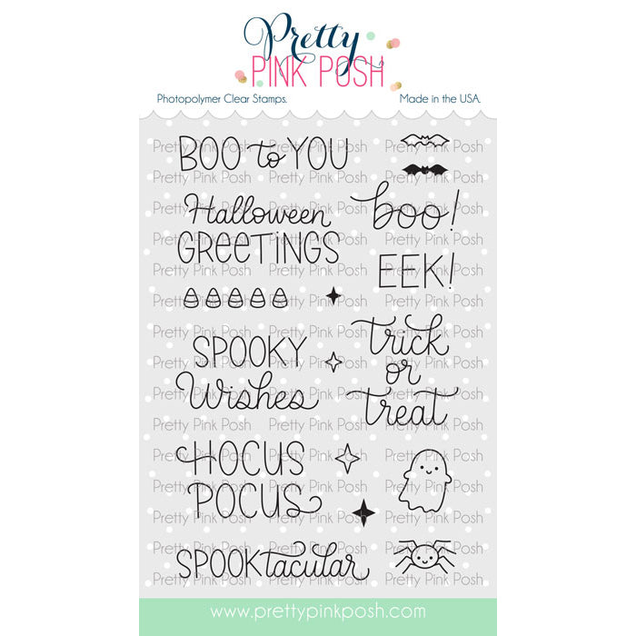 Pretty Pink Posh Halloween Greetings stamp set