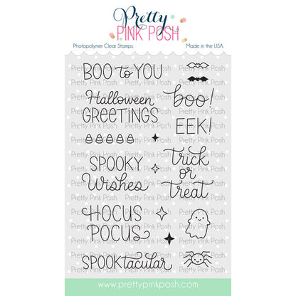 Pretty Pink Posh Halloween Greetings stamp set