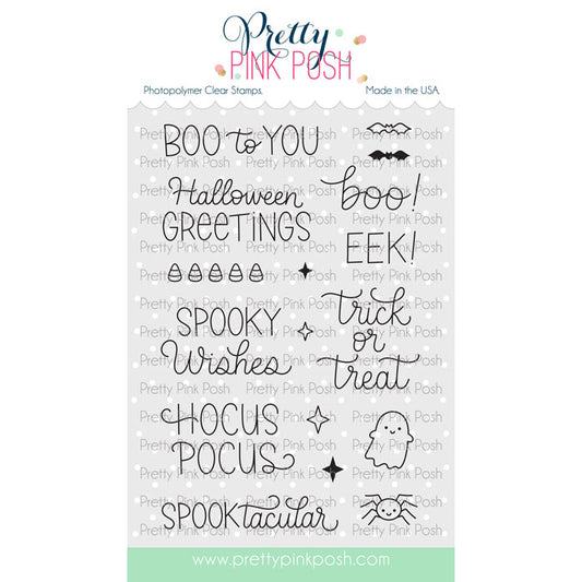 Pretty Pink Posh Halloween Greetings stamp set
