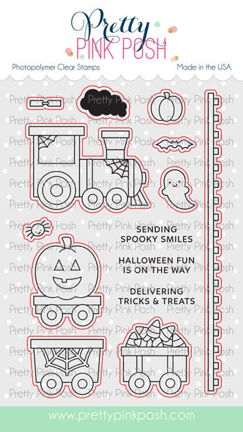 Pretty Pink Posh Halloween Train coordinating dies