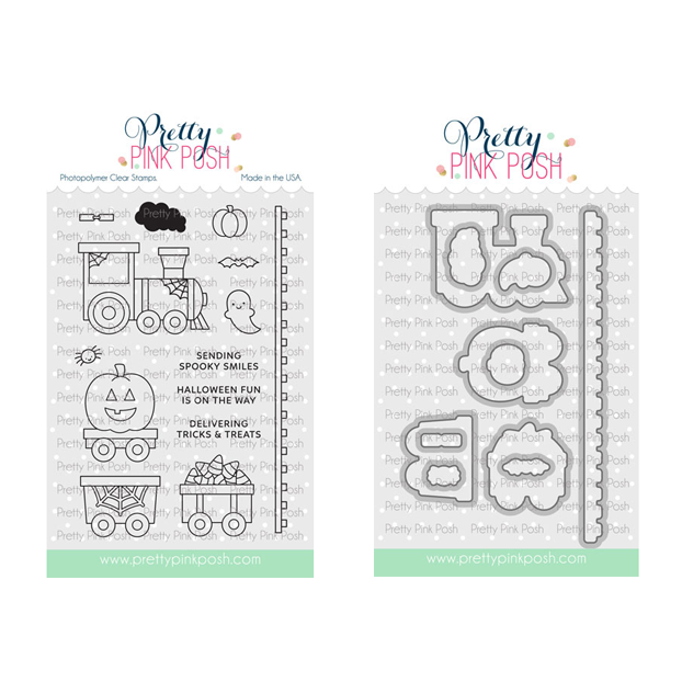 Pretty Pink Posh Halloween Train stamp set and die bundle