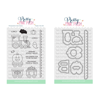 Pretty Pink Posh Halloween Train stamp set and die bundle