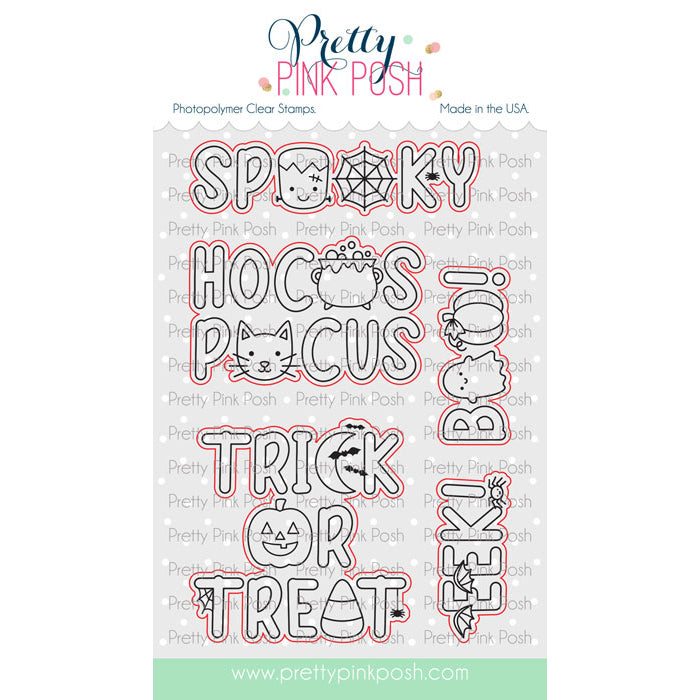 Pretty Pink Posh Halloween Word Scenes dies