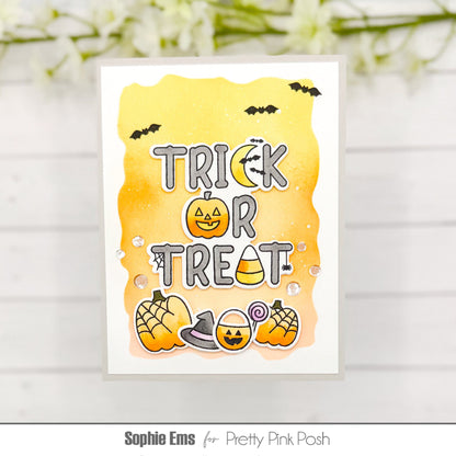 Pretty Pink Posh Halloween Word Scenes stamp set