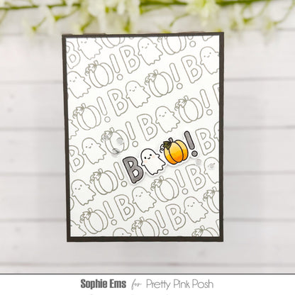 Pretty Pink Posh Halloween Word Scenes stamp set