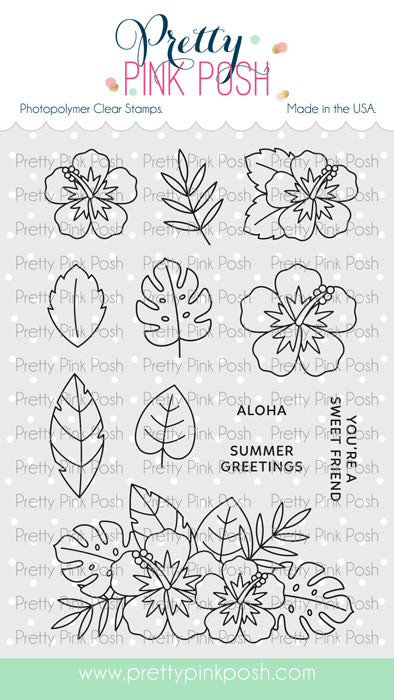 Pretty Pink Posh Happy Hibiscus stamp set