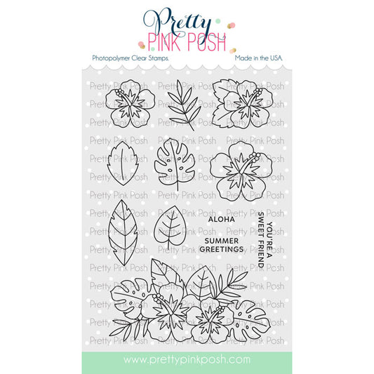 Pretty Pink Posh Happy Hibiscus stamp set