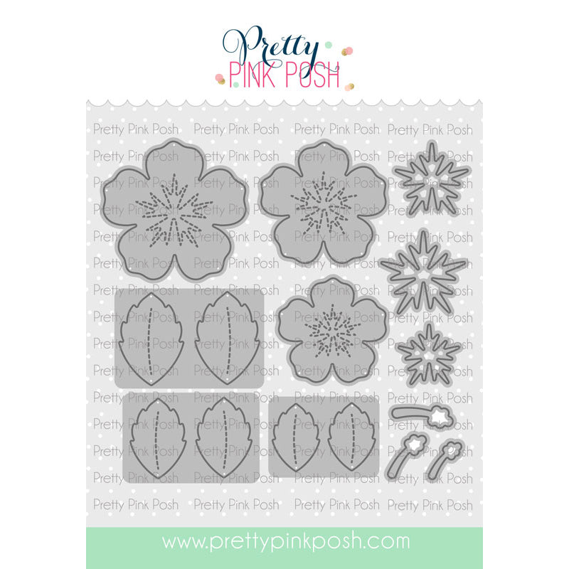 Pretty Pink Posh Hibiscus Flowers Die Set