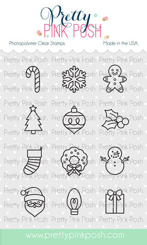 Pretty Pink Posh Holiday Icons stamp set