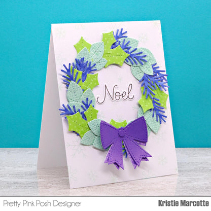 Pretty Pink Posh Holiday Wreath Builder Craft Die