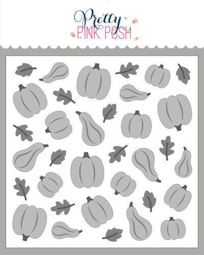 Pretty Pink Posh Layered Autumn Harvest Stencil (3 layer)