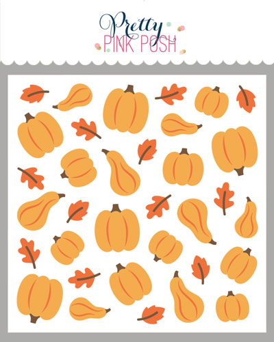 Pretty Pink Posh Layered Autumn Harvest Stencil (3 layer)