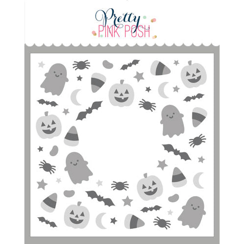 Pretty Pink Posh Layered Halloween Wreath Stencils (3 layer)