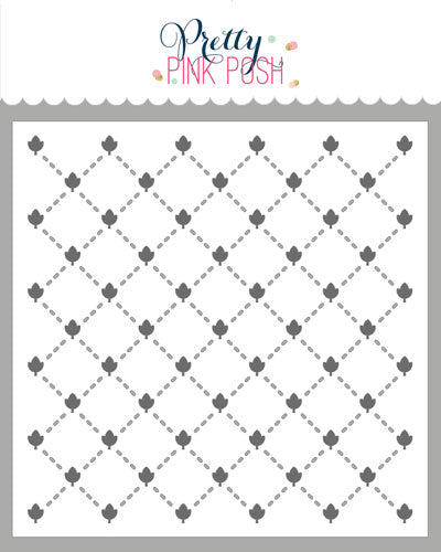 Pretty Pink Posh Layered Leaf Lattice Stencil (2 layer)