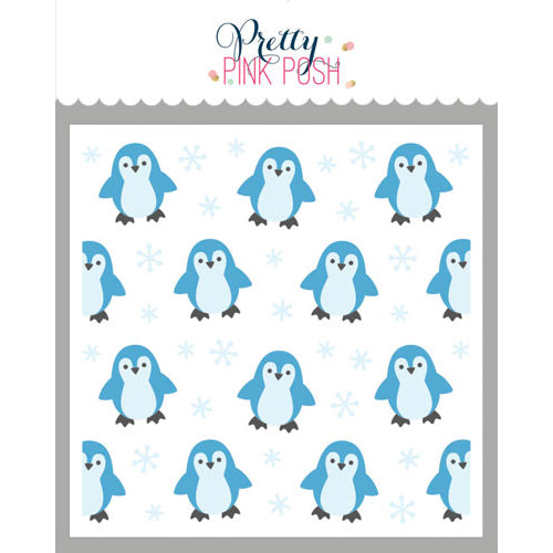Pretty Pink Posh Layered Penguins Stencils (3 layer)