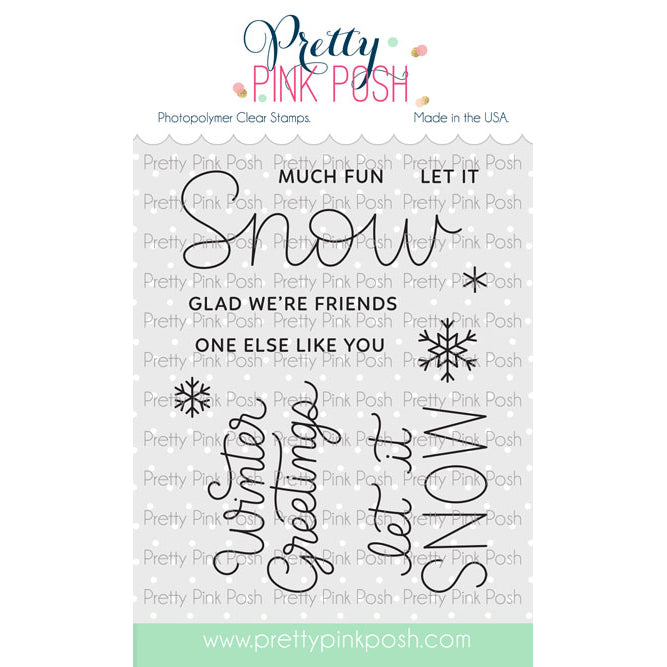 Pretty Pink Posh Let It Snow stamp set