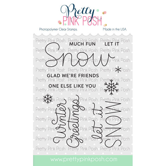 Pretty Pink Posh Let It Snow stamp set