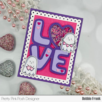 Pretty Pink Posh Love Word Shaker die set