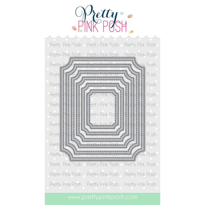 Pretty Pink Posh Notched Rectangles die