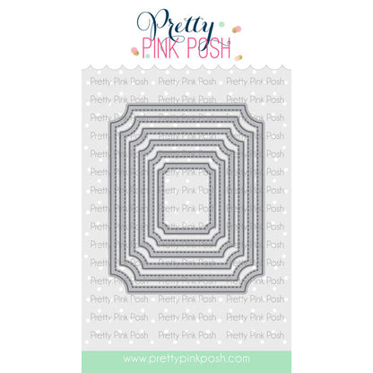 Pretty Pink Posh Notched Rectangles die